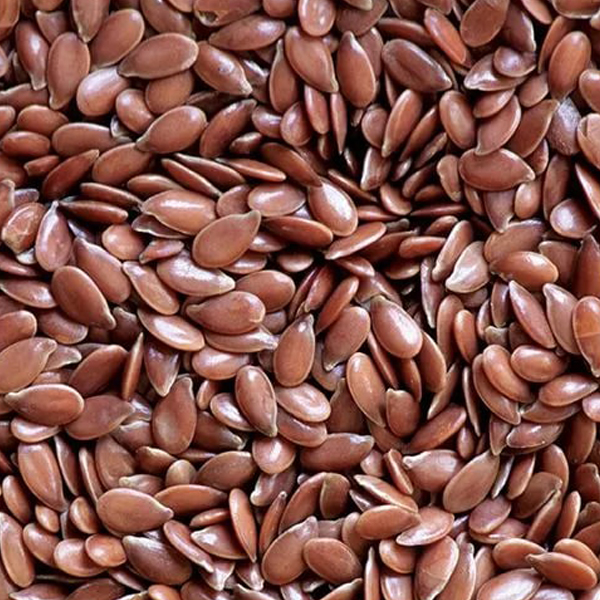 Flax seeds close-up presented for export