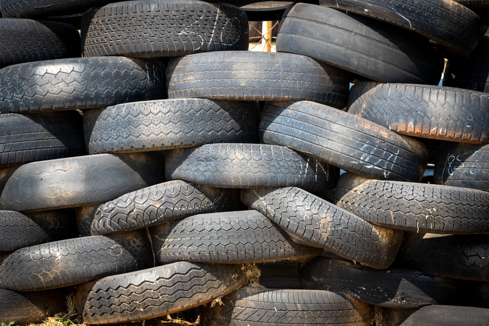 Stack of new tyres from the GBSS tyre portfolio